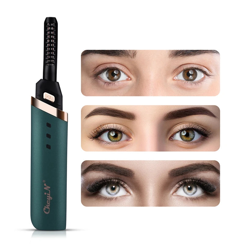 Electric Heated Eyelash Curler: USB Rechargeable Beauty Tool for Long-Lasting, Natural-Looking Lashes!