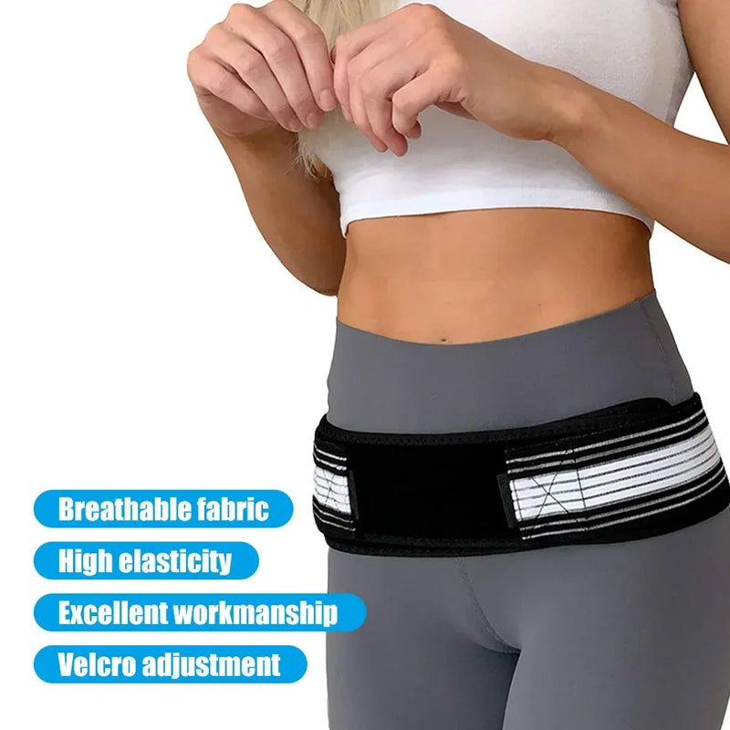 Sacroiliac SI Joint & Hip Support Belt: Relieve Lower Back Pain, Sciatica, & Pelvic Discomfort with Adjustable Compression